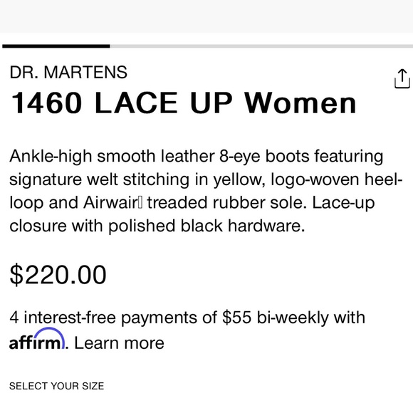 DR. Martens 1460 Lace Up - Picture 10 of 11